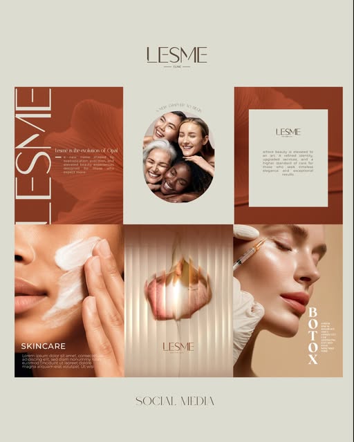LESME clinic social media identity designed by MagicWave